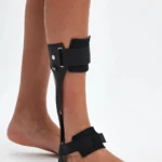 Siyah renk Dampigo Refleks AFO DMP-A125 ayak bilekliği ortezi, düşük ayak desteği