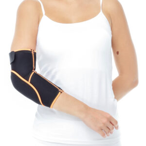 ORX-D42 Silikon Destekli Dirseklik, siyah renkli kompresyon ve masaj etkisi