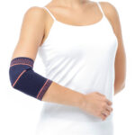 ORX-D47 Örme Düz Dirseklik, siyah renkli esnek dirsek desteği