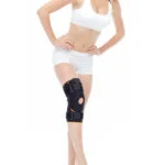 Orlex ORX-DZ14 patella ve ligament destekli dizlik siyah renkli, ayarlanabilir cırt bantlı ortopedik dizlik