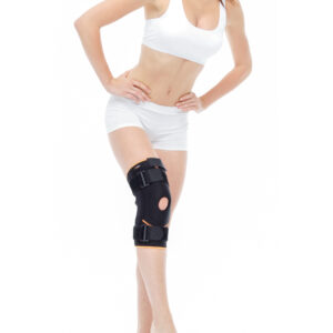 Orlex ORX-DZ14 patella ve ligament destekli dizlik siyah renkli, ayarlanabilir cırt bantlı ortopedik dizlik