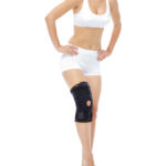 Orlex ORX-DZ16 menteşeli dizlik siyah renkli, diz bağları ve eklem instabilitesi için stabilite sağlayan ortopedik dizlik