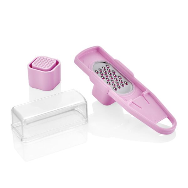 Rainbow Hazneli Sarımsak Rendesi Pembe STL-DS5003