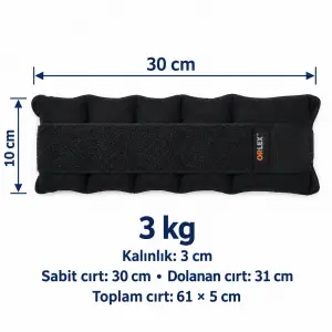 3 kg Çelik Ağırlık – Ölçüler ve Cırt Bilgisi