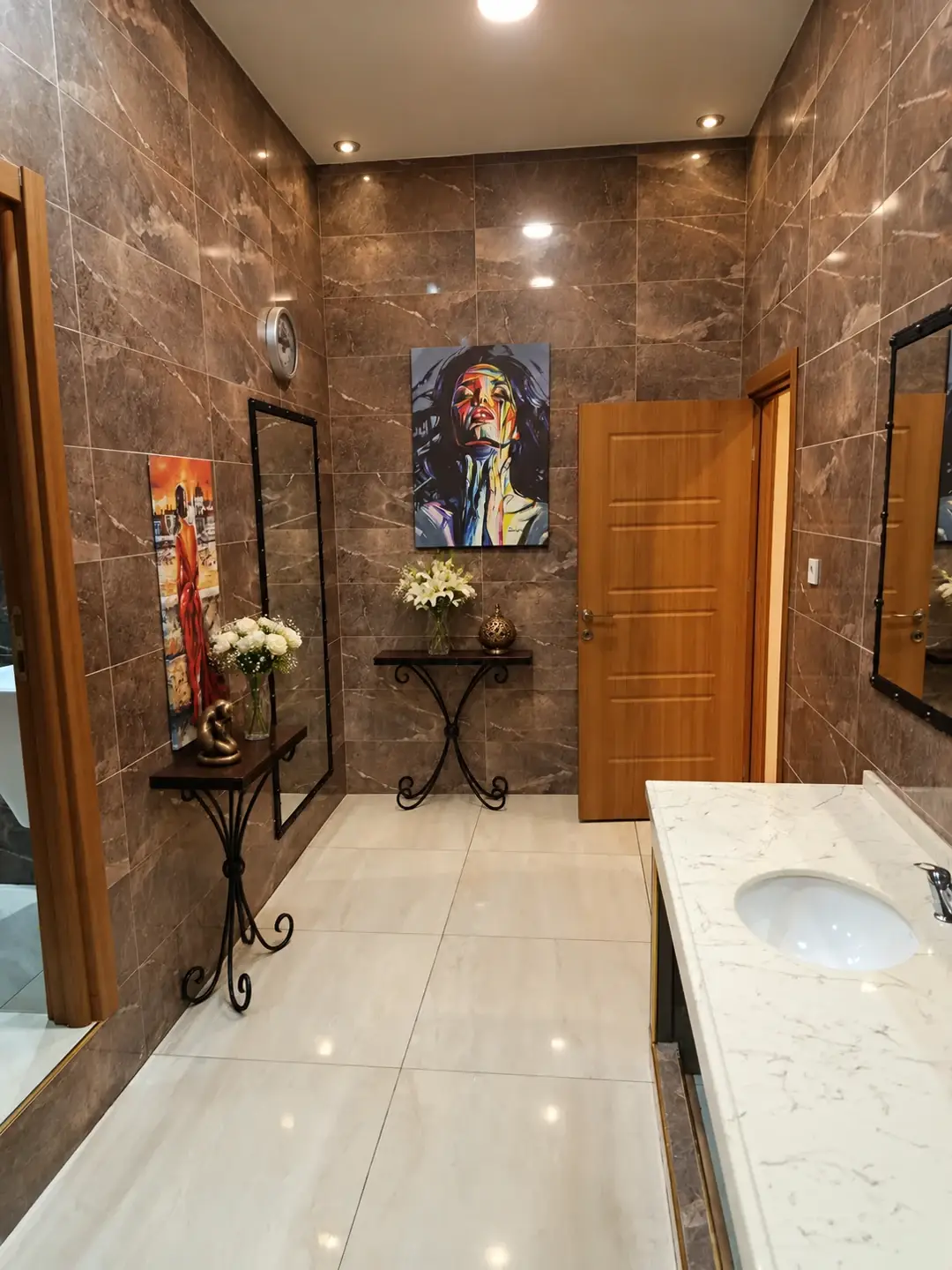WC geçiş ve lavabo alanı