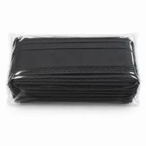Zen Medical Siyah Meltblown Maske – 3 Katlı, Burun Telli, 50 Adet